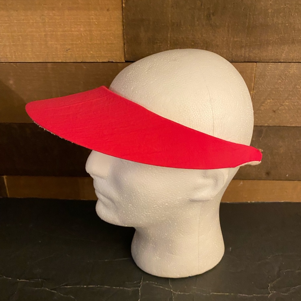 Vintage 1970s Pink And‎ White Visor Cap Unbranded.